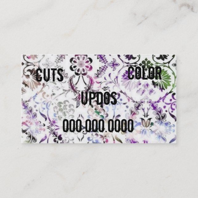 Visite carte de coiffeur (Dos)