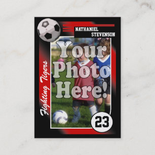 Visite Carte de collection de football, taille carte de v