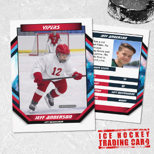 Visite Carte de collection de hockey sur glace en rouge b