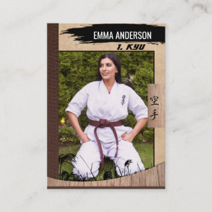 Visite Carte de collection en bois marron Ceinture marron