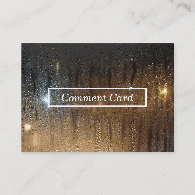 Visite carte de commentaire de pluie d'automne (Devant)