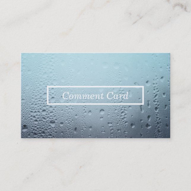 Visite carte de commentaire en verre vapeur (Devant)