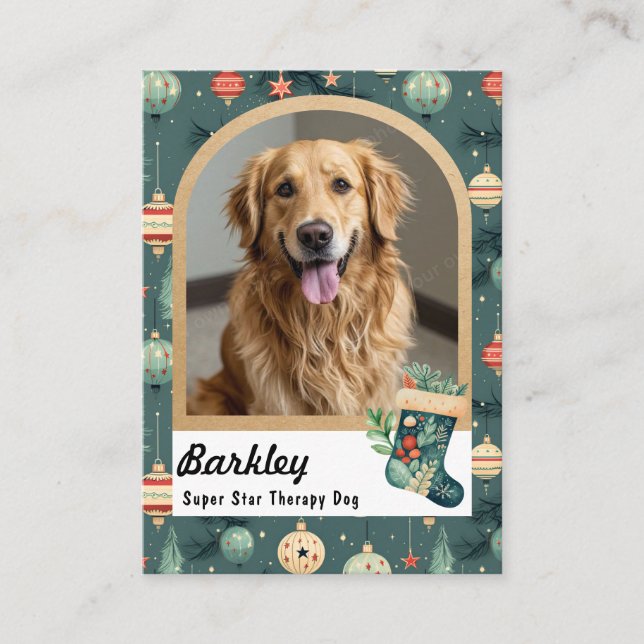 Visite Carte de commerce d'animaux de thérapie pour décor (Devant)