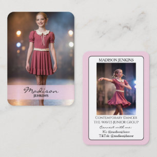 Visite Carte de commerce d'autographe de danse junior ros