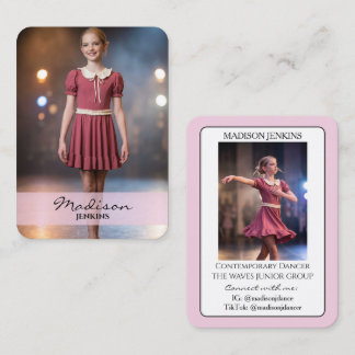 Visite Carte de commerce d'autographe de danse junior ros