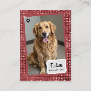 Visite Carte de commerce de chien de thérapie Wine Sparkl