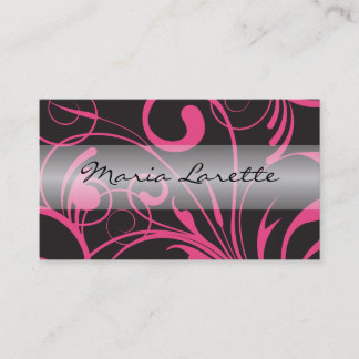 Visite Carte de concepteur d'artiste noir N rose