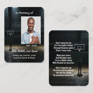 Visite Carte de condoléances chrétienne de poche - Jeu de