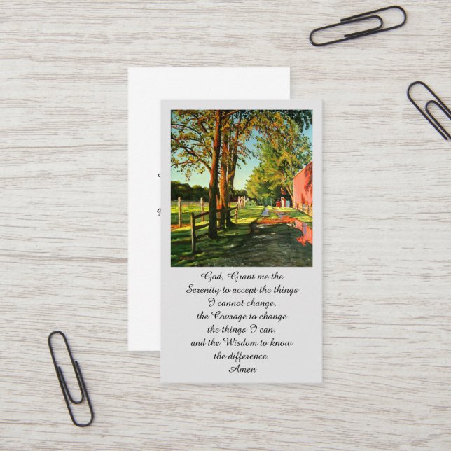 Visite Carte de condoléances élégante pour mémorial (Devant/Arrière en situation)