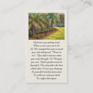 Visite Carte de condoléances en souvenir affectueux