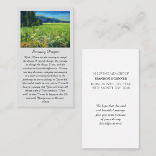 Visite Carte de condoléances pour la campagne en souvenir