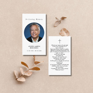 Visite Carte de condoléances simple pour photo de funérai