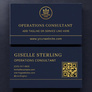 Visite Carte de consultant en opérations avec code QR log