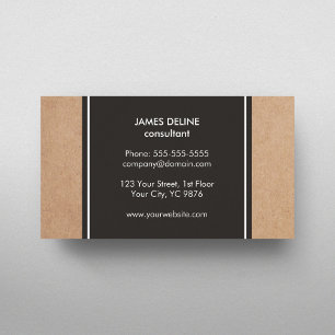 Visite Carte de consultant moderne en carton gris foncé b