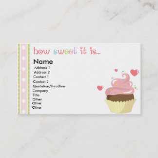 Visite Carte de contact de petit gâteau