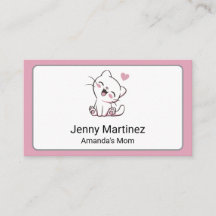 Carte de contact personnalisée pour maman avec un 