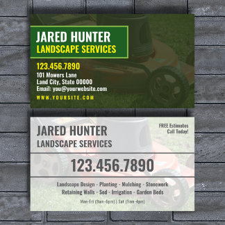 Visite Carte de contact pour entreprise de services paysa
