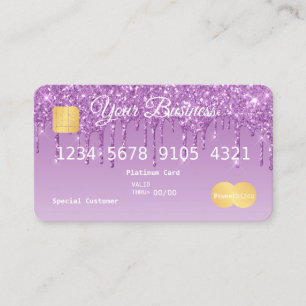 Visite Carte de crédit à Parties scintillant pourpre