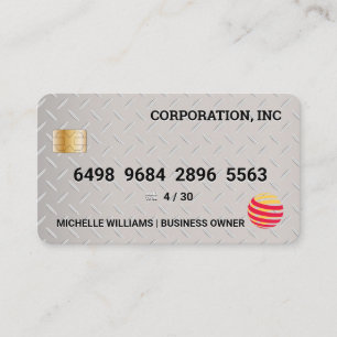 Visite Carte de crédit   Acier de plaque de diamant