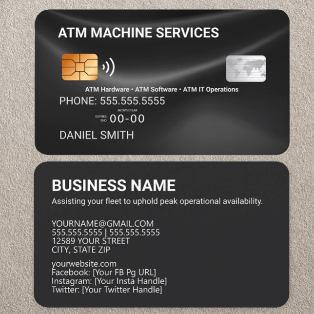 Visite Carte de crédit ATM (Créateur téléchargé)