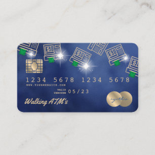 Visite Carte de crédit Carte de crédit Stylisée ATM argen