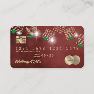 Visite Carte de crédit Carte de crédit Stylisée ATM argen