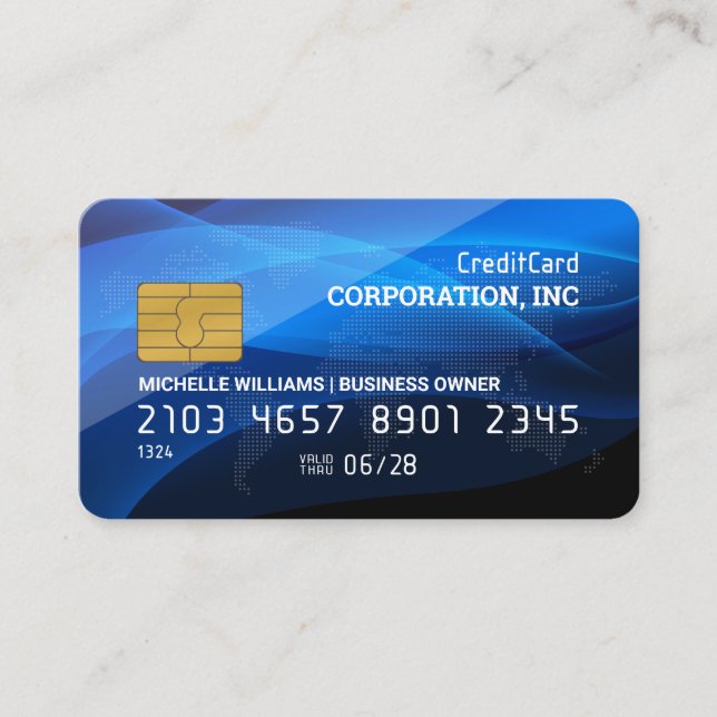 Visite Carte de crédit | Carte du monde | Gloss (Devant)