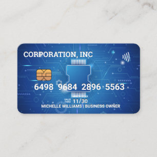 Visite Carte de crédit   Débit   Matériel informatique