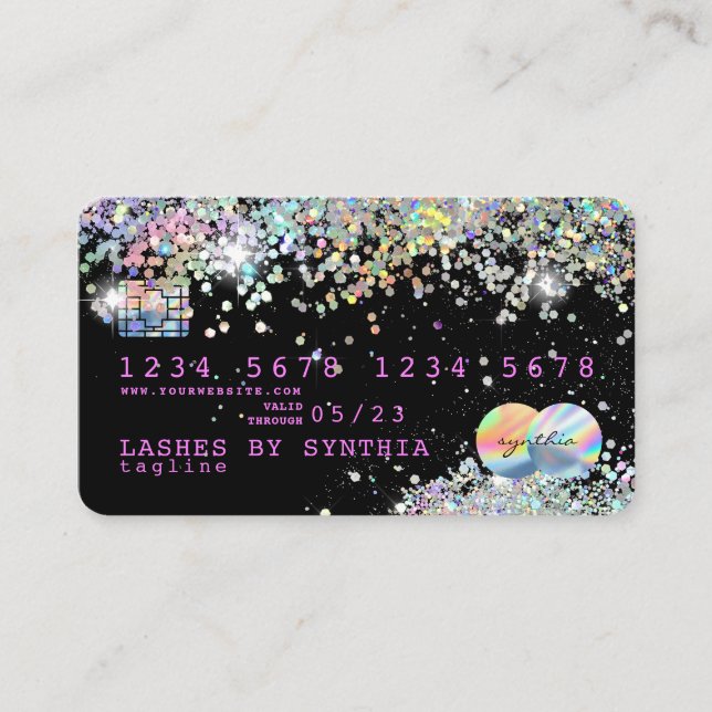 Visite Carte de crédit Holograph Unicorn (Devant)