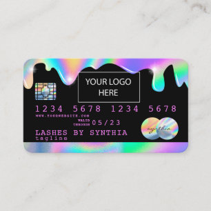 Visite Carte de crédit Holograph Unicorn ajoutez votre lo