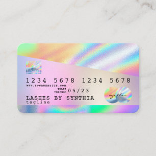 Visite Carte de crédit Holograph Unicorn Dripp