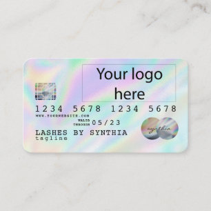 Visite Carte de crédit Holograph Unicorn Dripp ajoutez vo