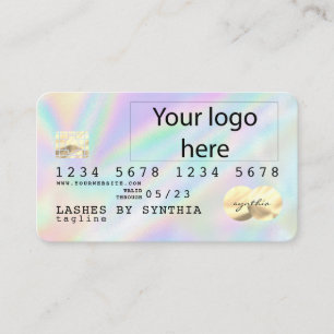 Visite Carte de crédit Holograph Unicorn Dripp ajoutez vo