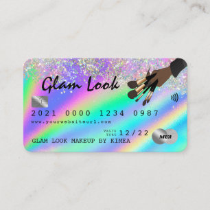 Visite Carte de crédit Holographique et maquillage de Pa