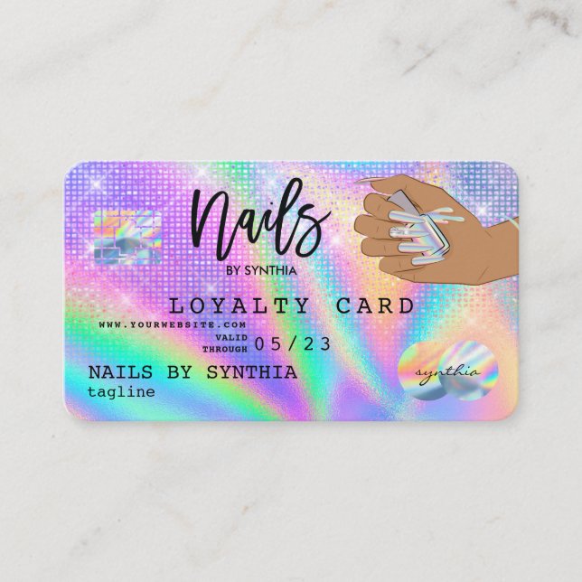 Visite Carte de crédit Holos Nail Tech (Devant)