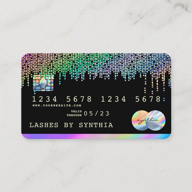 Visite Carte de crédit moderne Holograph Drives (Devant)