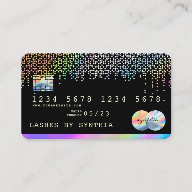 Visite Carte de crédit moderne Holograph Drives (Devant)