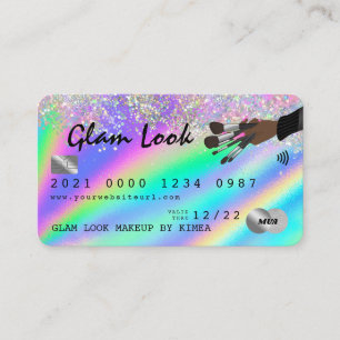 Visite Carte de crédit MUA de l'artiste maquillage Holog