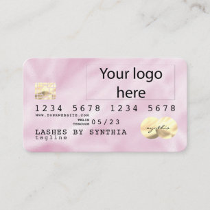 Visite Carte de crédit Pink Holograph Unicorn ajoutez vot