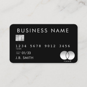Visite Carte de crédit Style Black Card