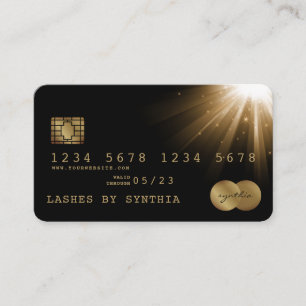 Visite Carte de crédit Styled Black Gold
