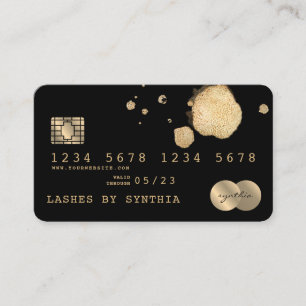 Visite Carte de crédit Styled Black Gold