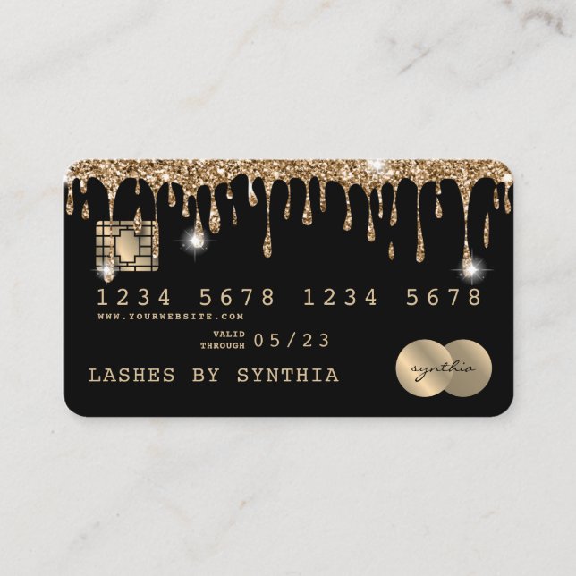Visite Carte de crédit Styled Driving Gold (Devant)