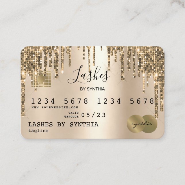 Visite Carte de crédit Styled Driving Gold (Devant)