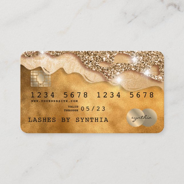 Visite Carte de crédit Styled Driving Gold (Devant)