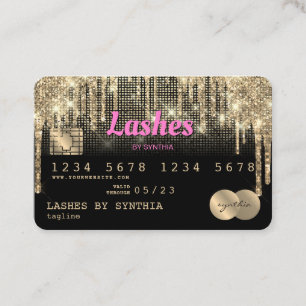 Visite Carte de crédit Styled Driving Gold