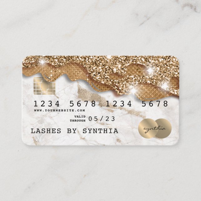 Visite Carte de crédit Styled Driving Gold (Devant)
