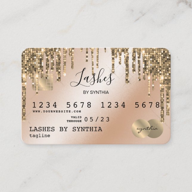 Visite Carte de crédit Styled Driving Gold (Devant)