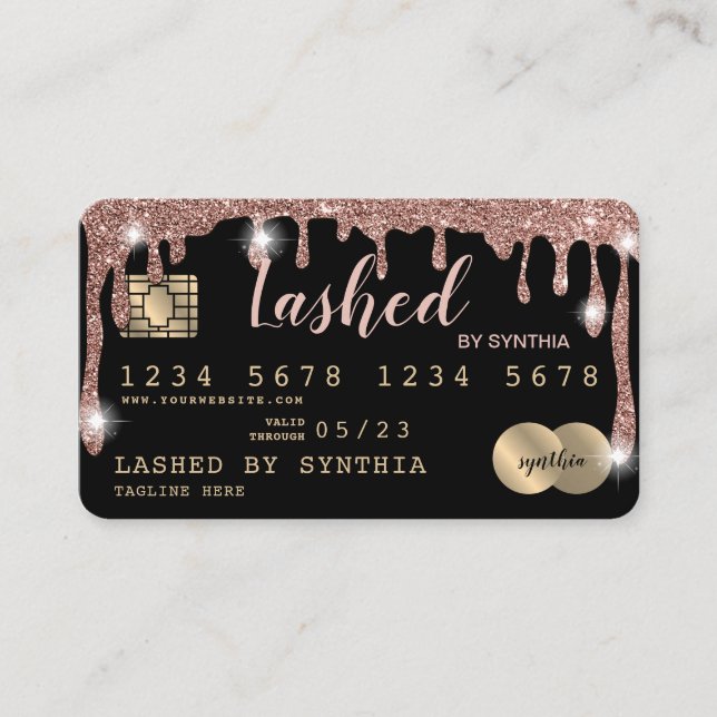 Visite Carte de crédit Styled Driving Gold (Devant)