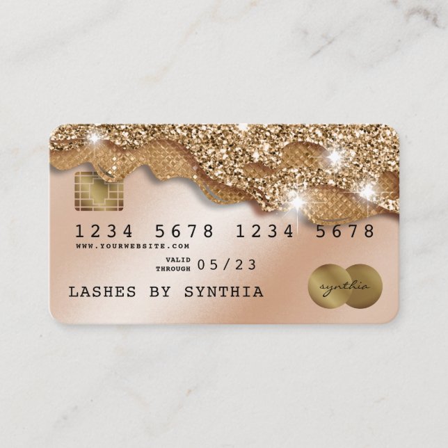 Visite Carte de crédit Styled Driving Gold (Devant)
